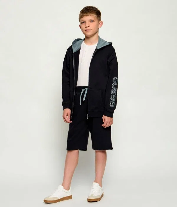 Детский спортивный костюм хлопковый Tuta sportiva Guess, черный