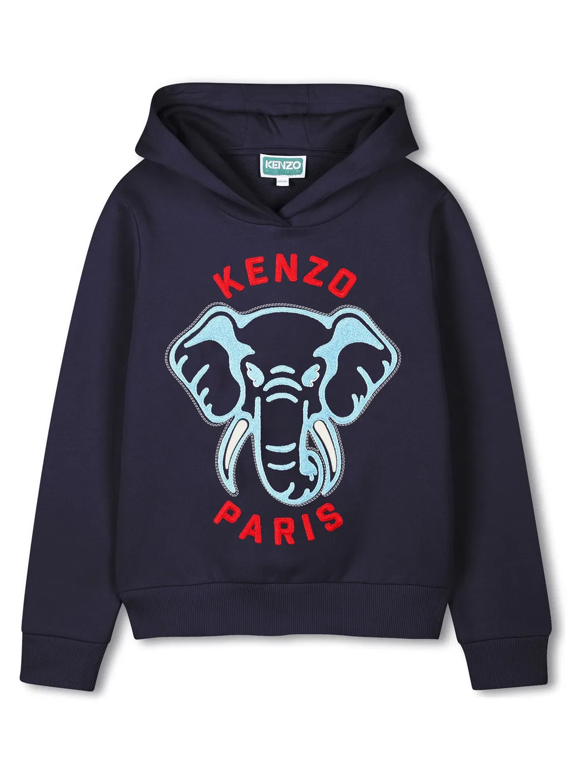 Худи с вышитым логотипом Kenzo, синий