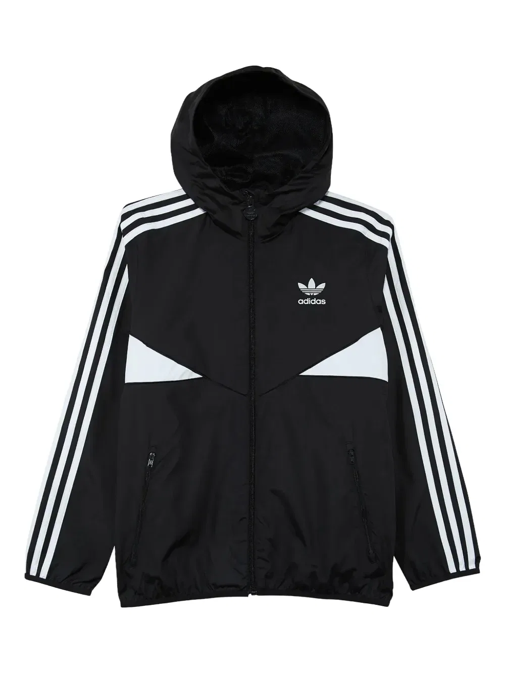 Полосатая ветровка с капюшоном в стиле Колорадо Adidas Kids, черный
