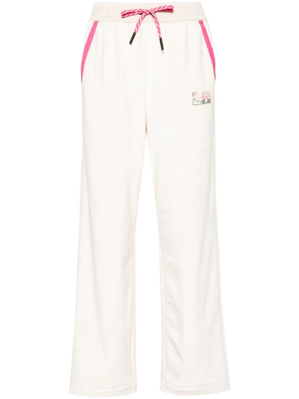 

Спортивные брюки с кулиской и логотипом Moncler Grenoble, кремовый