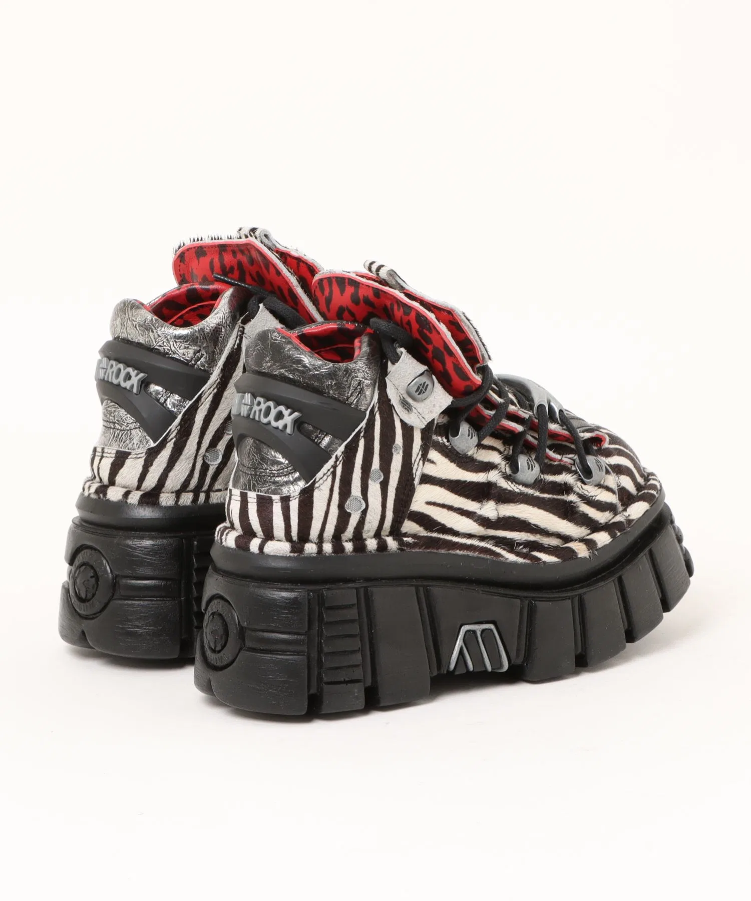Новые ботинки Rock/Ankle Boots с анималистическим принтом, на шнурках, M-MET011-C9 — фото 4