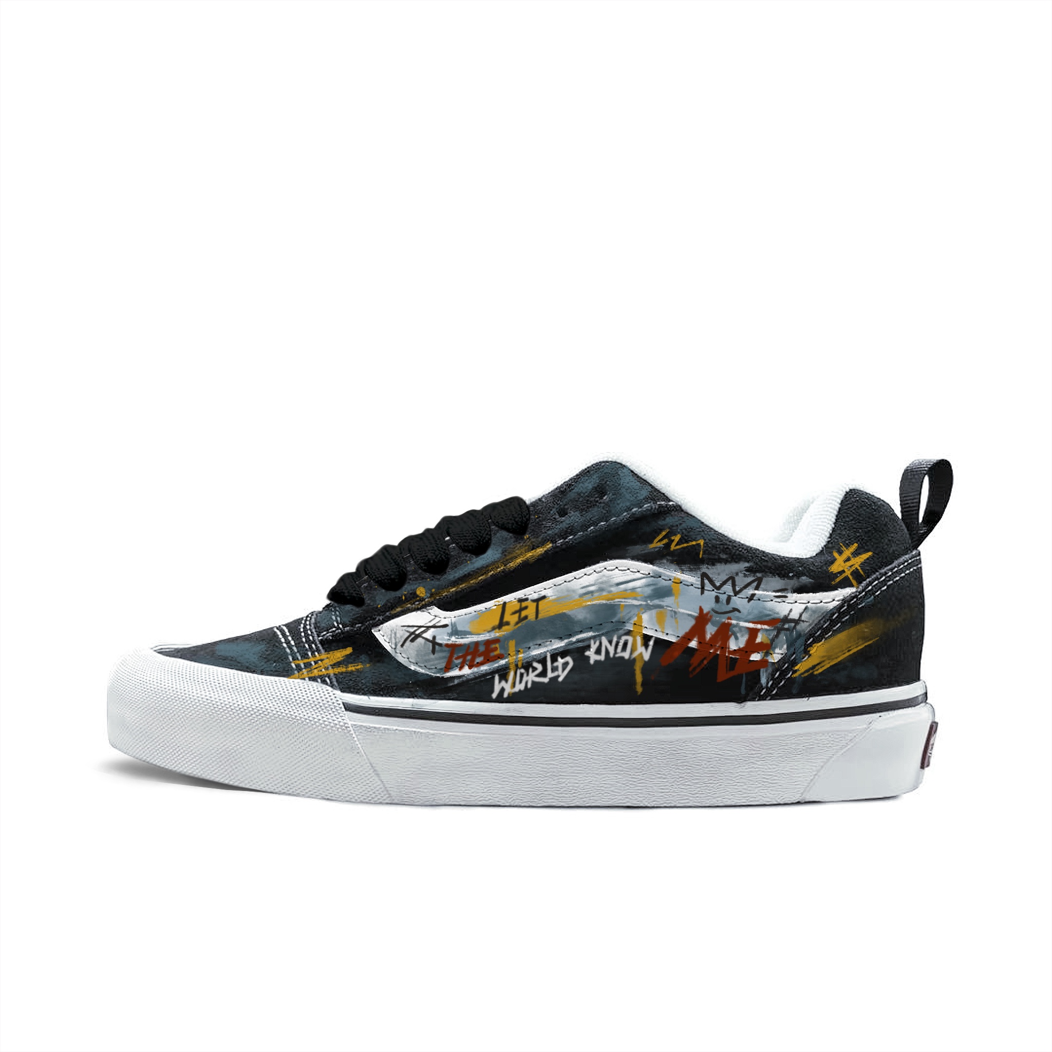 

Vans Knu Skool устойчивые к истиранию низкие кроссовки для скейтбординга Unisex Black