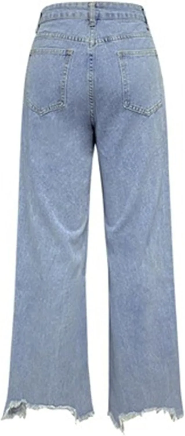 Модные джинсы для женщин 2025, high waisted, frayed, baggy — фото 3