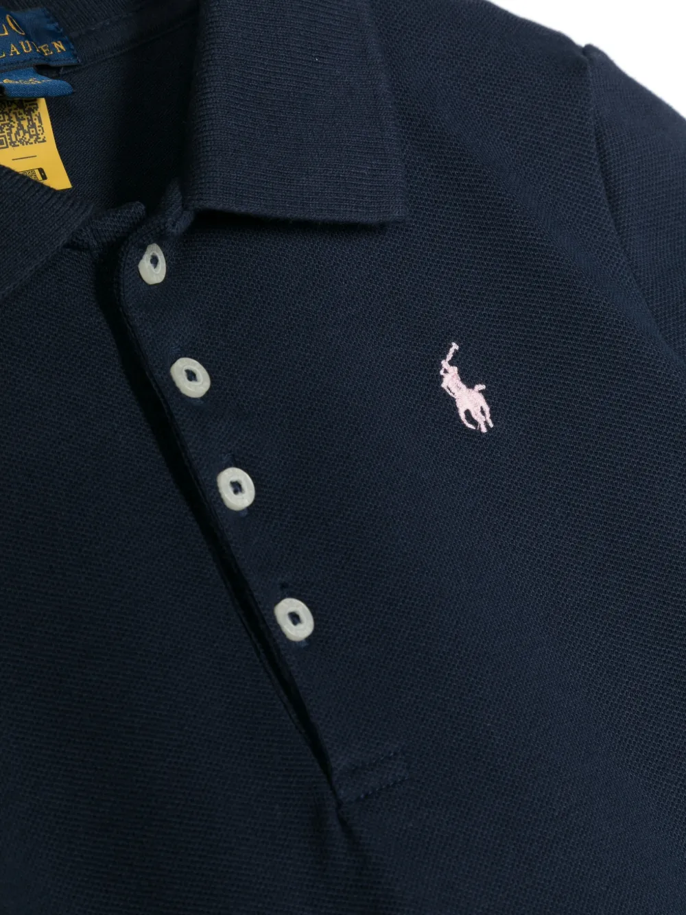 Платье с воротником поло и короткими рукавами POLO RALPH LAUREN KIDS, синий — фото 3