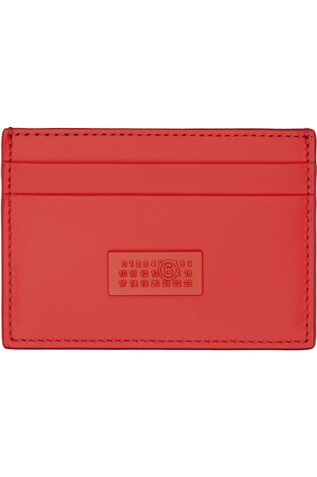 

Кожаный держатель для цифровых карт Mm6 Maison Margiela, оранжевый