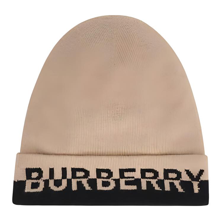 

Вязаная шапка с вышитым логотипом Burberry