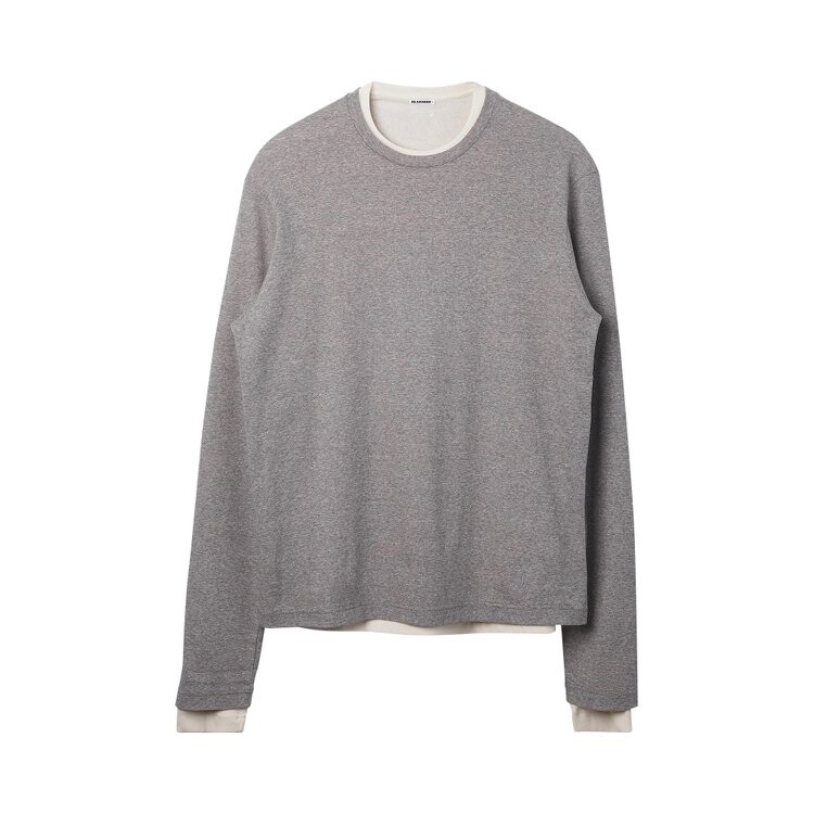 

Футболка Jil Sander Three Layers Long-Sleeve T-Shirt, серый
