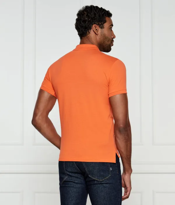 Футболка поло Slim fit Polo Ralph Lauren, оранжевый — фото 4