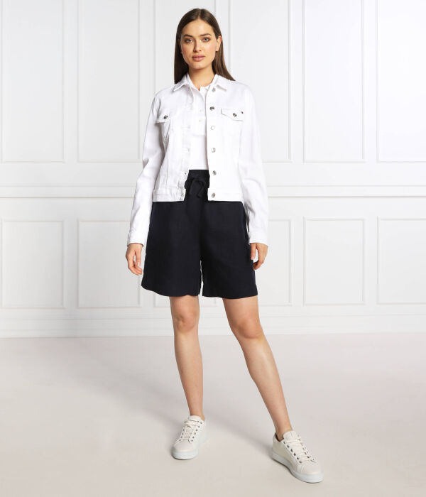 Шорты женские Tommy Hilfiger свободного кроя льняные, синий — фото 2