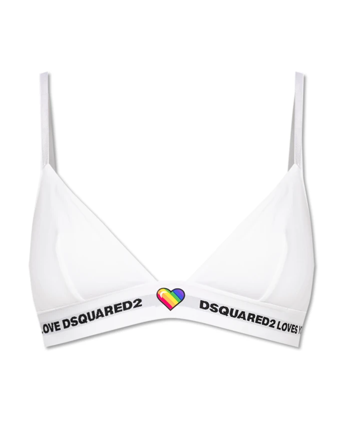

Бюстгальтер с логотипом Dsquared2, белый