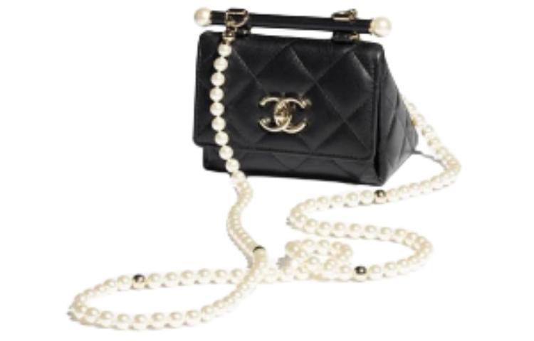 

Кожаная косметичка для монет, женская черная сумка через плечо CHANEL