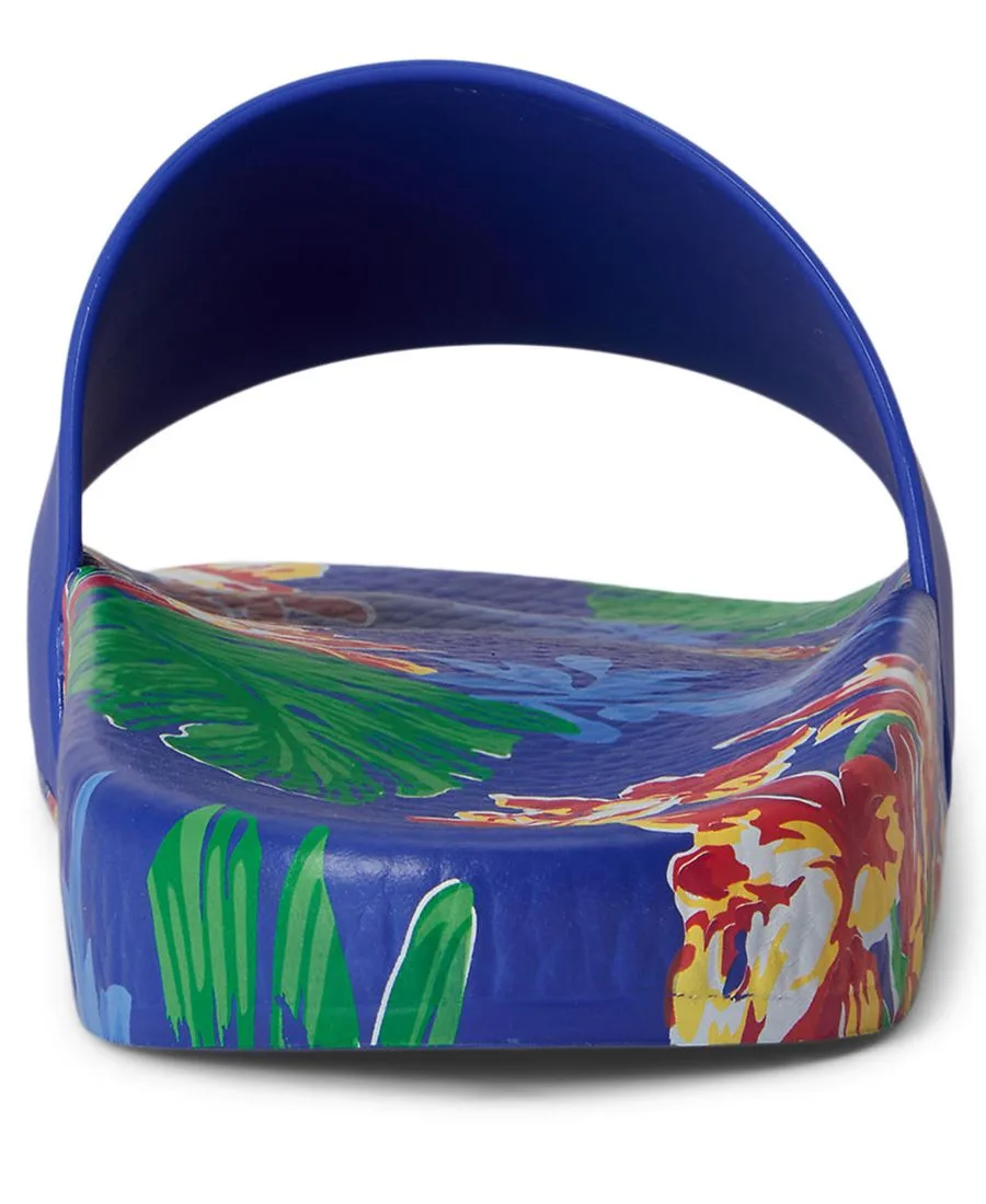 Мужские шлепанцы для бассейна с открытым носком Polo Ralph Lauren, Tropical Royal — фото 3