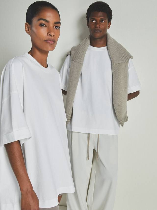 

Мужская футболка les 100 ciels spencer с коротким рукавом Reiss, белый