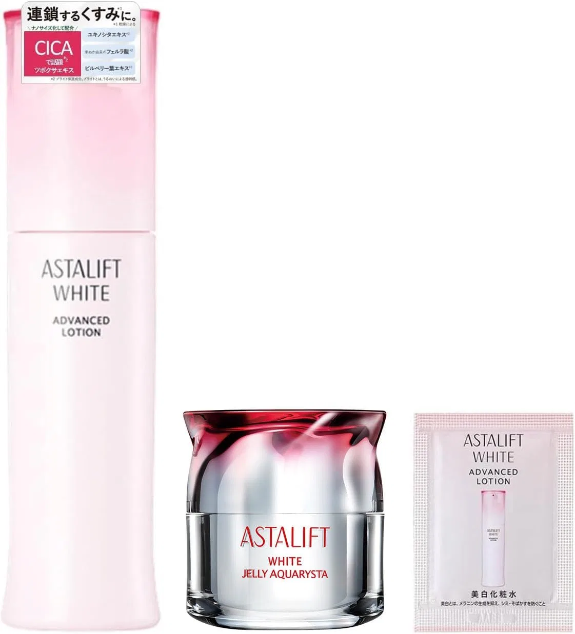 Набор для ухода за кожей: джелли и лосьон Astalift White, 40 г + 130 мл