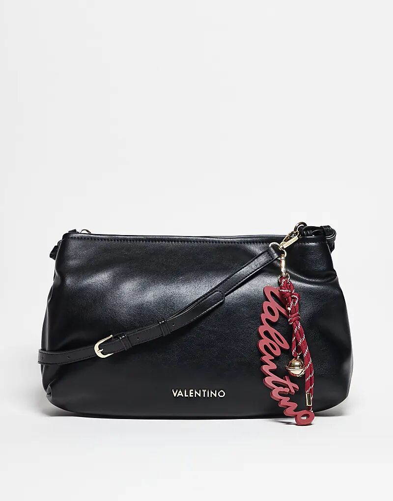 

Большая сумка через плечо Valentino Winterre со съемным брелоком в черном цвете