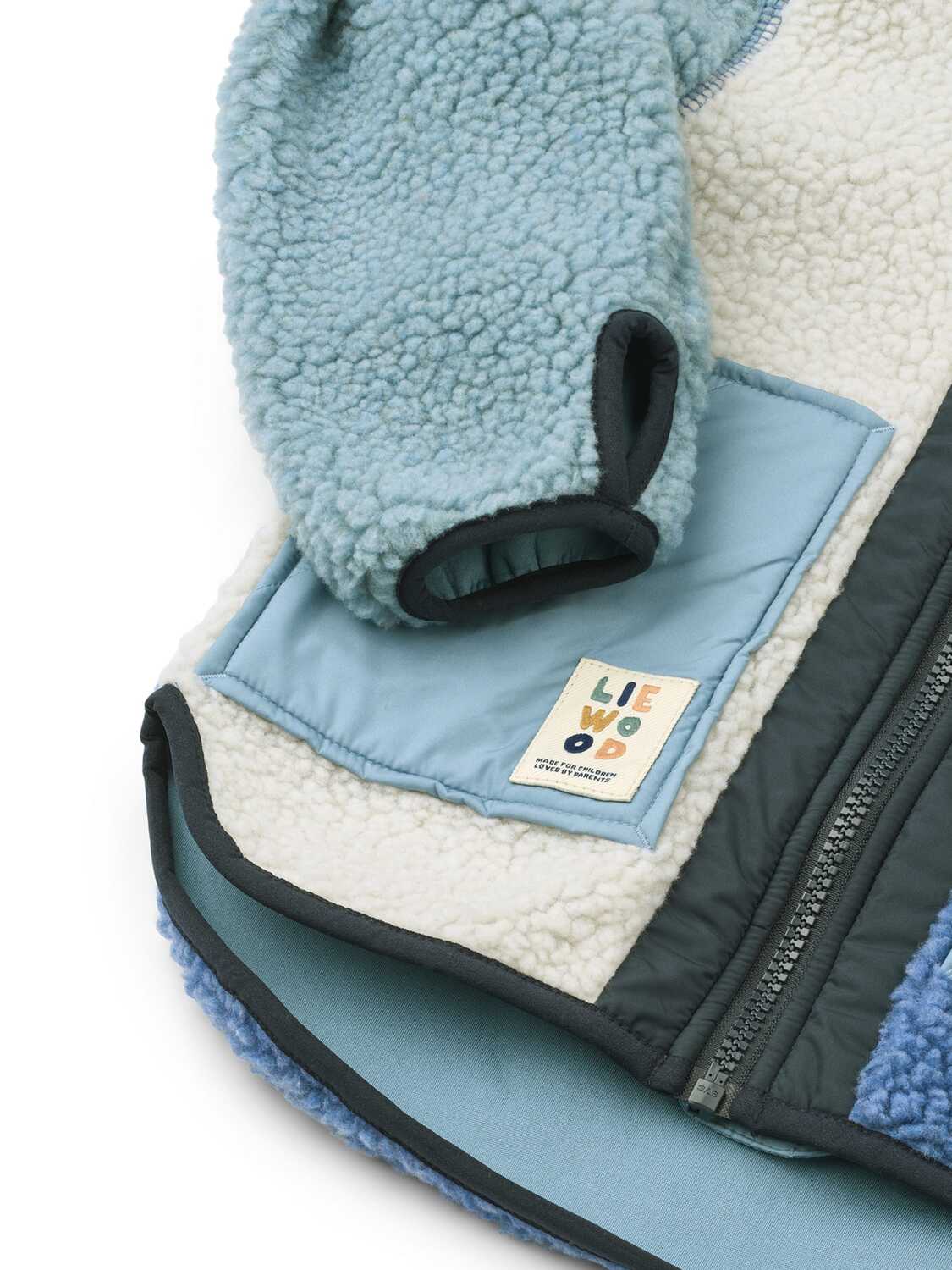 Liewood Флисовая куртка 'Noam Pile' в цветах Navy, Royal Blue, Cyan Blue — фото 4
