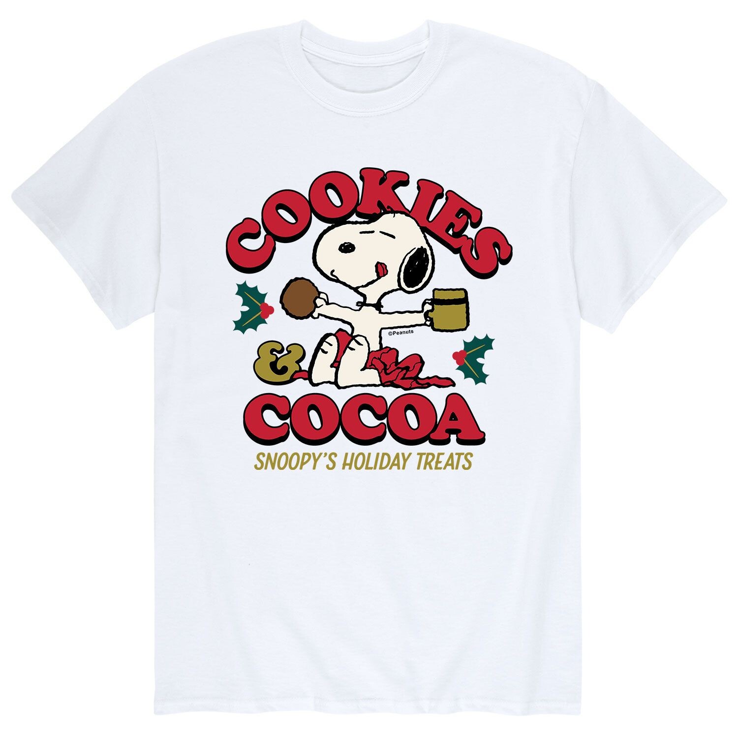 

Мужская футболка с печеньем Snoopy и какао с арахисом Licensed Character