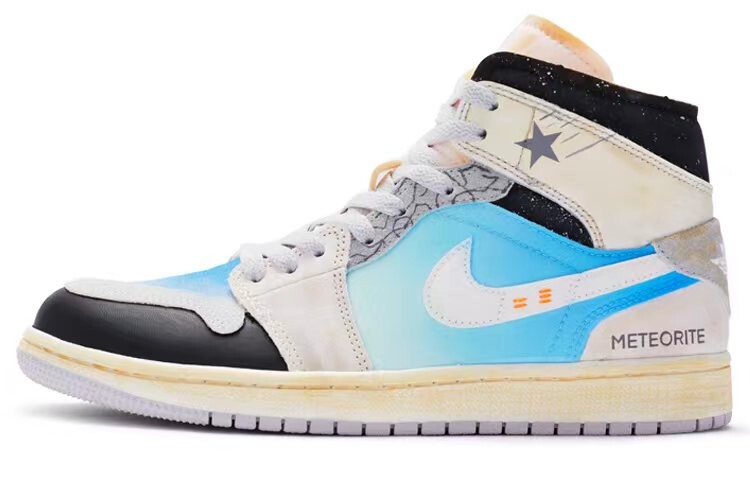 

Кроссовки Vintage Jordan Air Jordan 1, голубой/черный