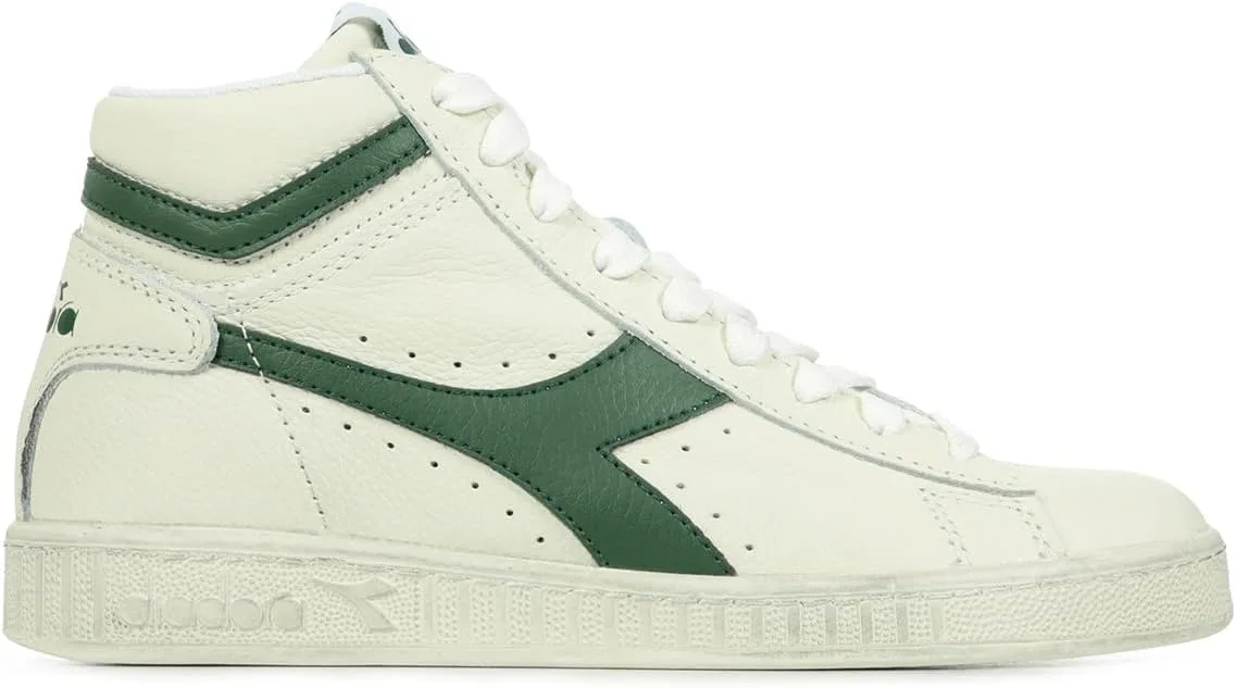 Кроссовки Diadora Unisex Game L High Waxed High Trainers, белый/зеленый — фото 2