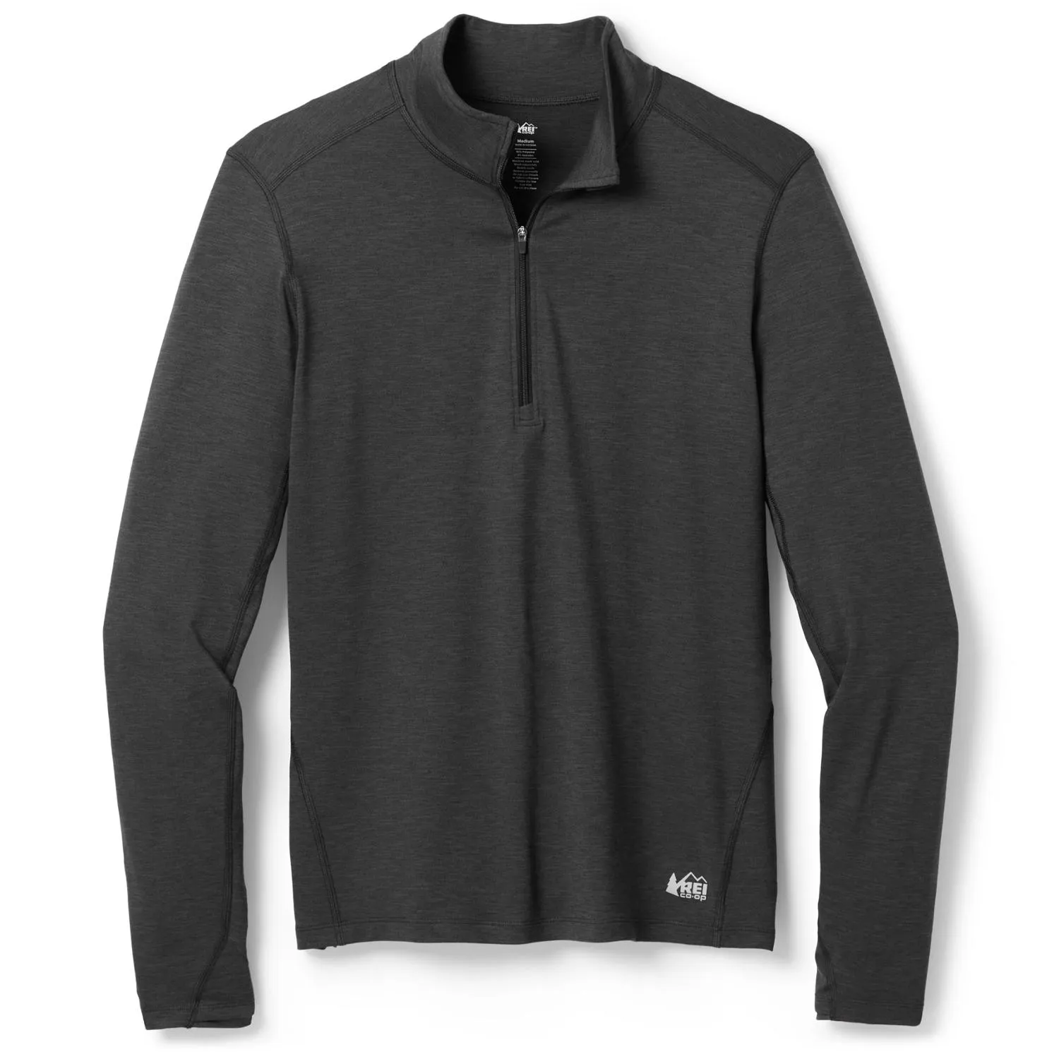 

Мужская половинная молния среднего веса REI Co-op, Black Heather