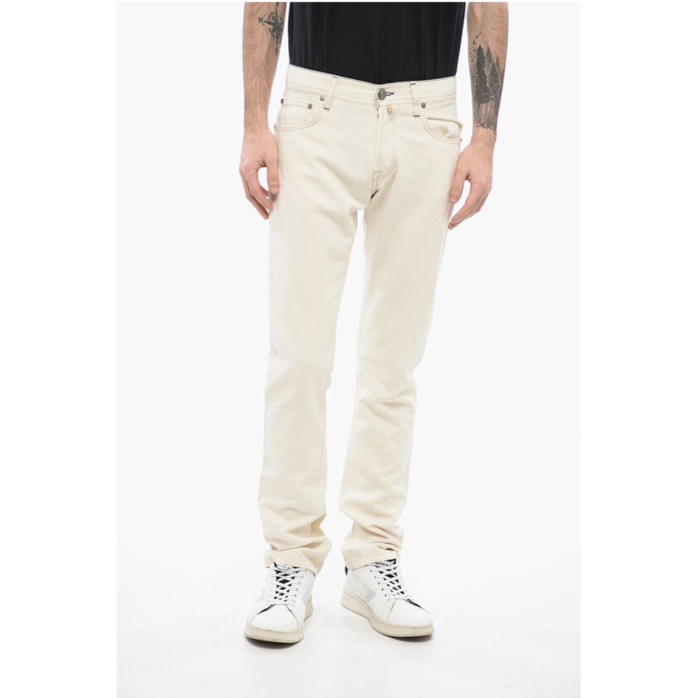 

ID LUXURY DENIM Тон-в-тон вышитые джинсы Corneliani, Beige