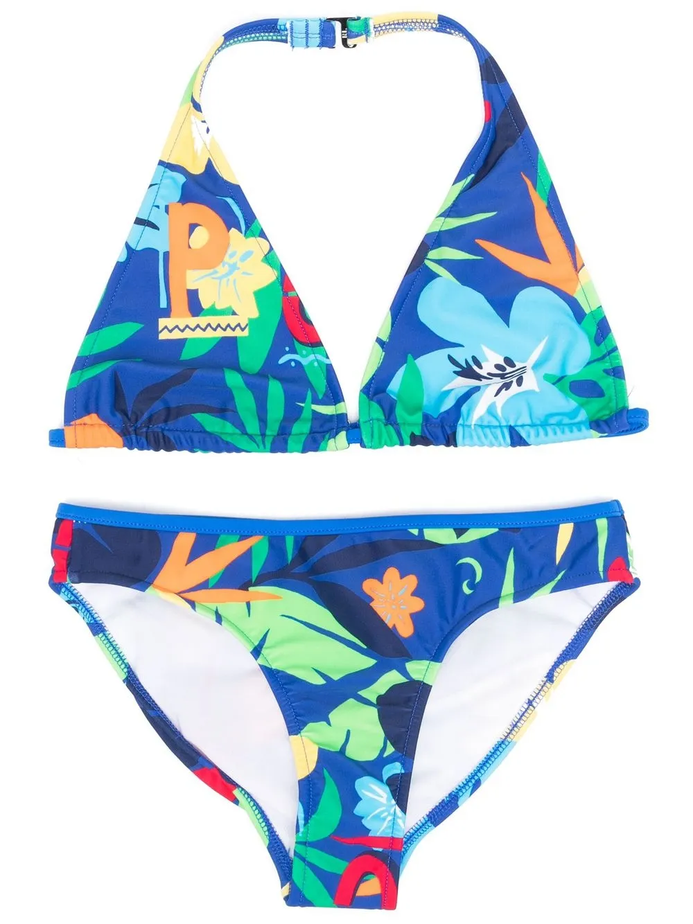

Бикини с цветочным принтом POLO RALPH LAUREN KIDS, синий