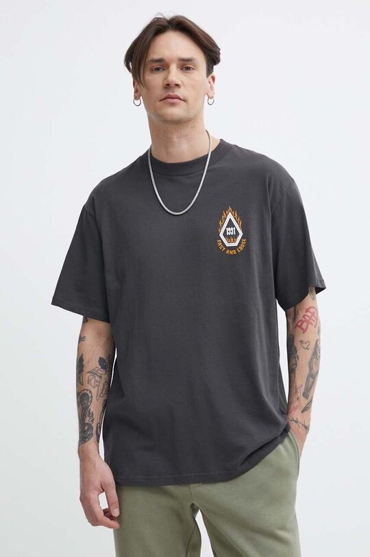 

Хлопковая футболка Volcom, серый