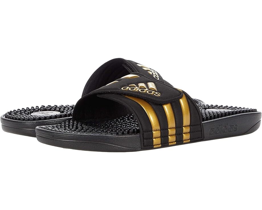 Сандалии adidas adissage, цвет Core Black/Gold Metallic/Core Black