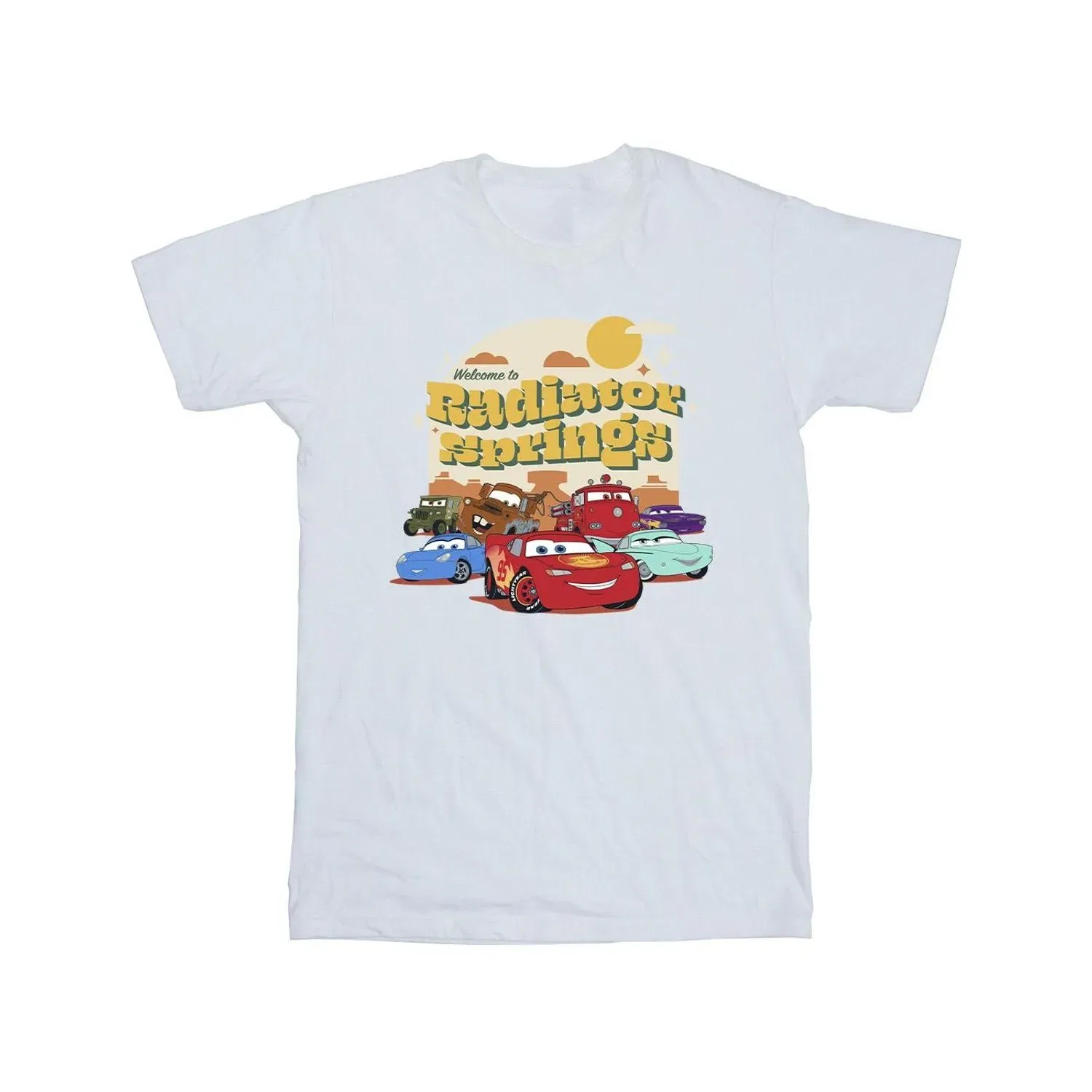Детская футболка с принтом Disney Cars, белый — фото 2