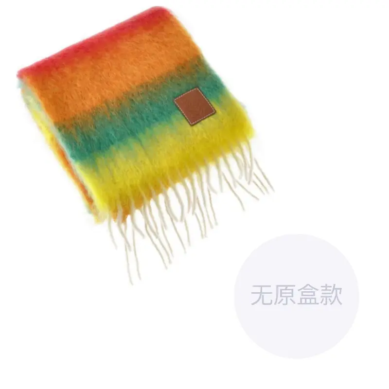 

LOEWE Полосатый мохеровый шарф, Multicolor