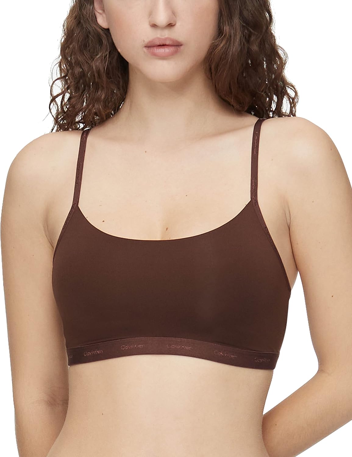 

Женский бюстгальтер-бралетт Calvin Klein Form to Body без подкладки, Umber
