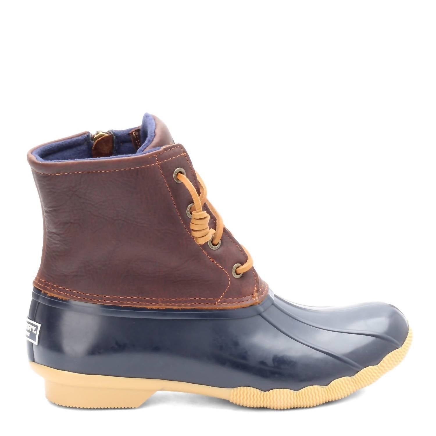Женские сапоги Saltwater Duck в цвете бежевый/темно-синий Sperry — фото 2