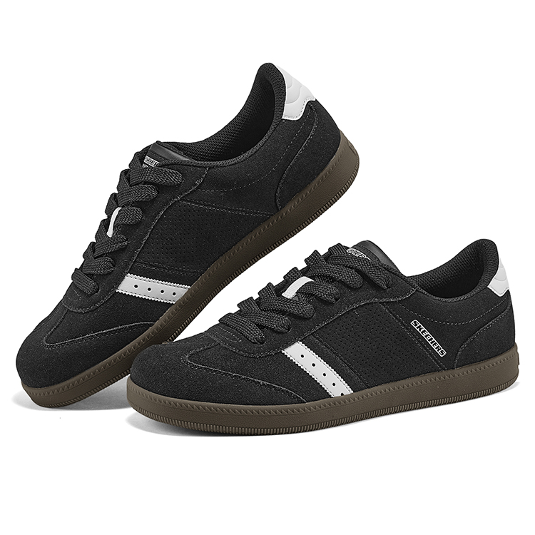 Skechers Kids Мальчиковые устойчивые к истиранию и скольжению низкие детские скейтбординг кроссовки Black — фото 3