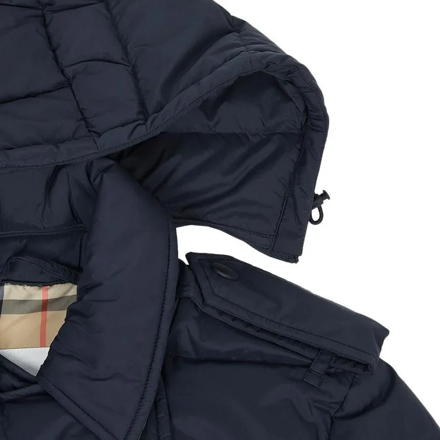 Пуховая куртка Burberry 25, женская, темно-синий — фото 4