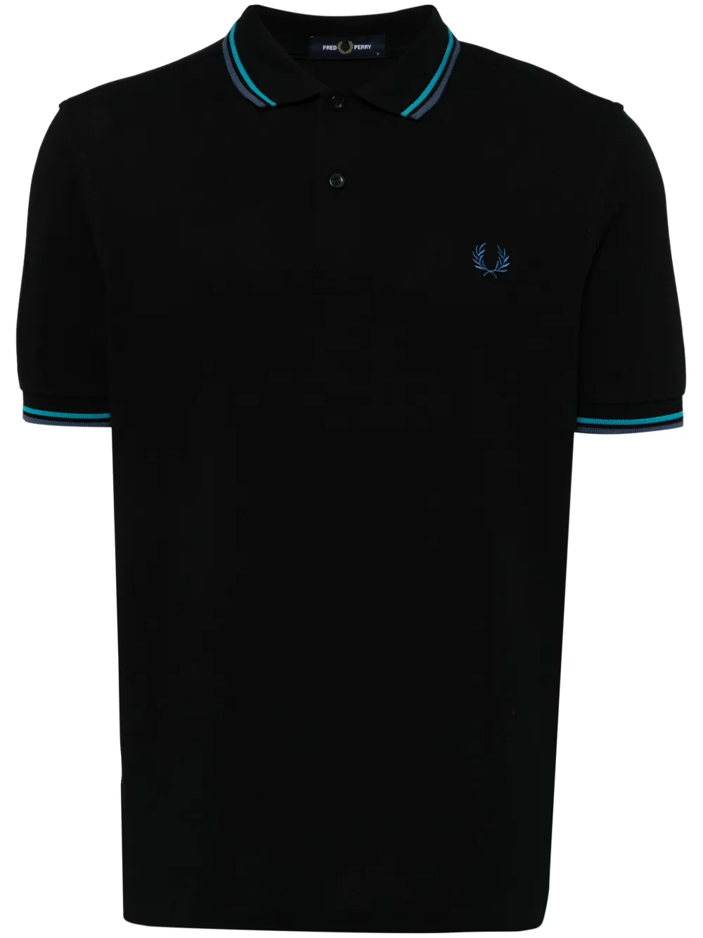 

Рубашка поло с вышитым логотипом Fred Perry, черный