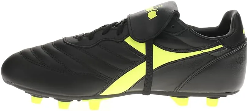 Футбольные бутсы Diadora Mens Brasil Lt T Mdpu - черный, желтый — фото 3
