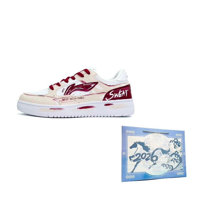 

Li-Ning Tianji As You Wish низкие скейтборд кроссовки унисекс красный белый New