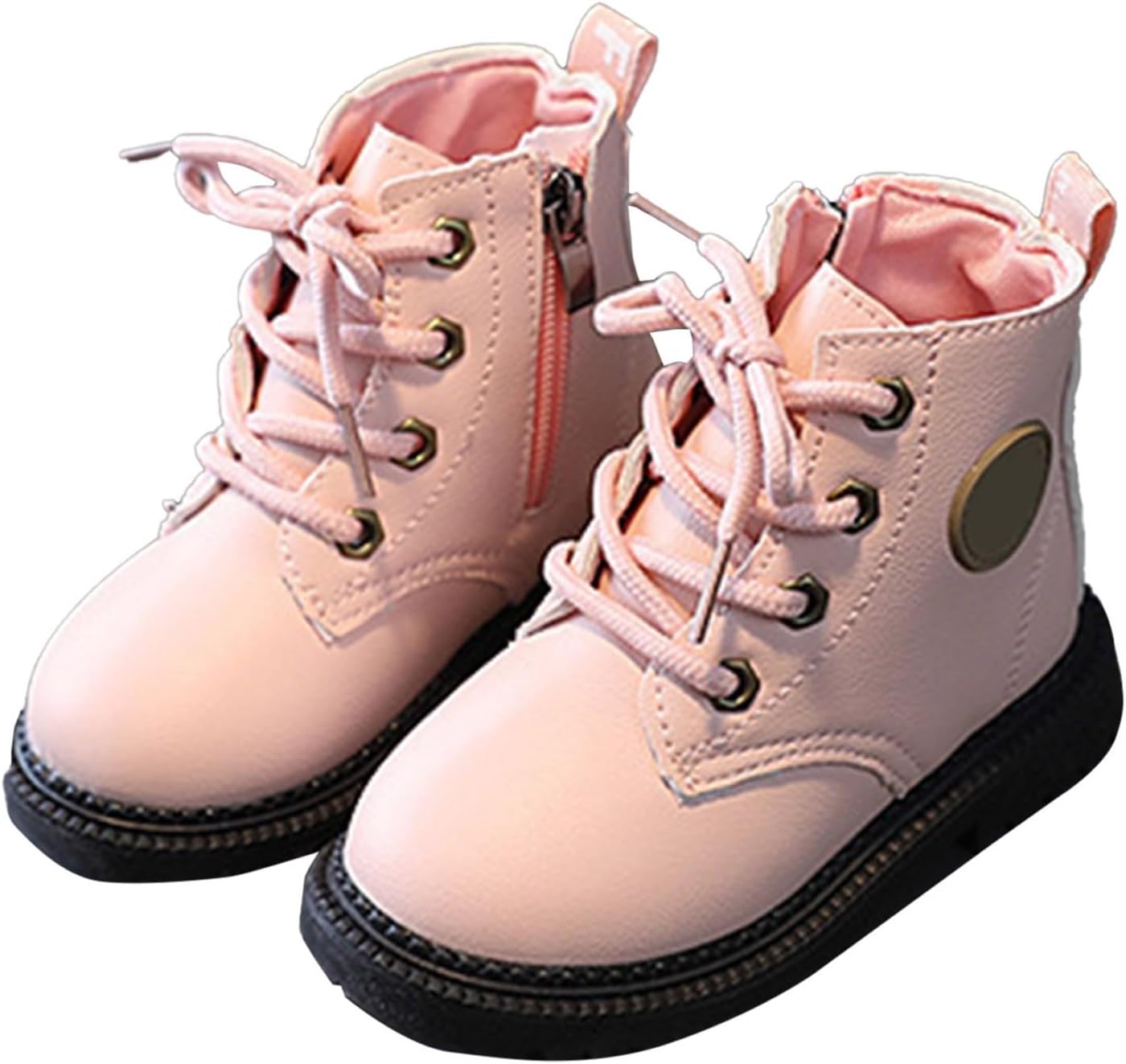 

Девчачьи ботильоны IWIHMIV, скакательные сапоги, зимние ботинки для девочек, кожаные ботинки на шнуровке для маленьких девочек, модные скакательные сапоги, Pink