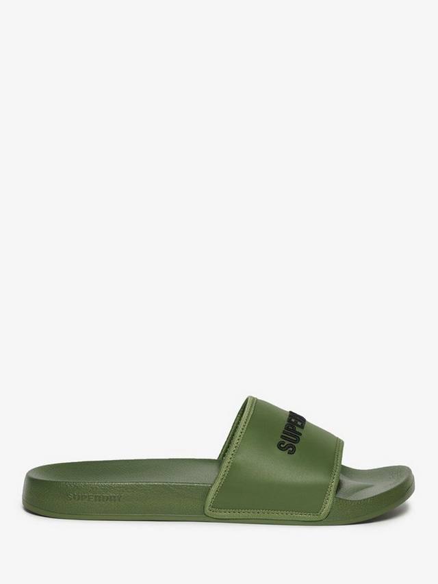

Сандалии-слайдеры с брезентовым сердечником Superdry, цвет Olive Khaki