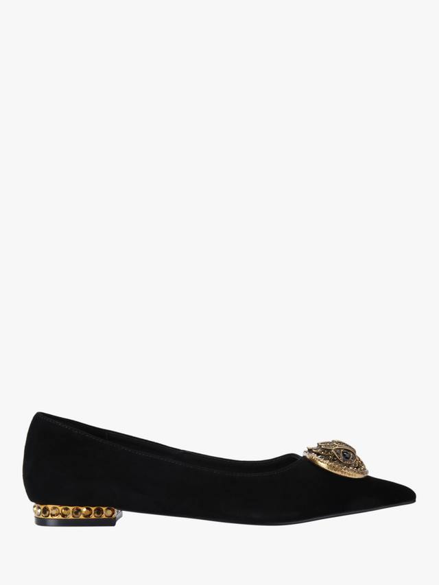 Плоские балетные туфли-лодочки chelsea point Kurt Geiger London, черный