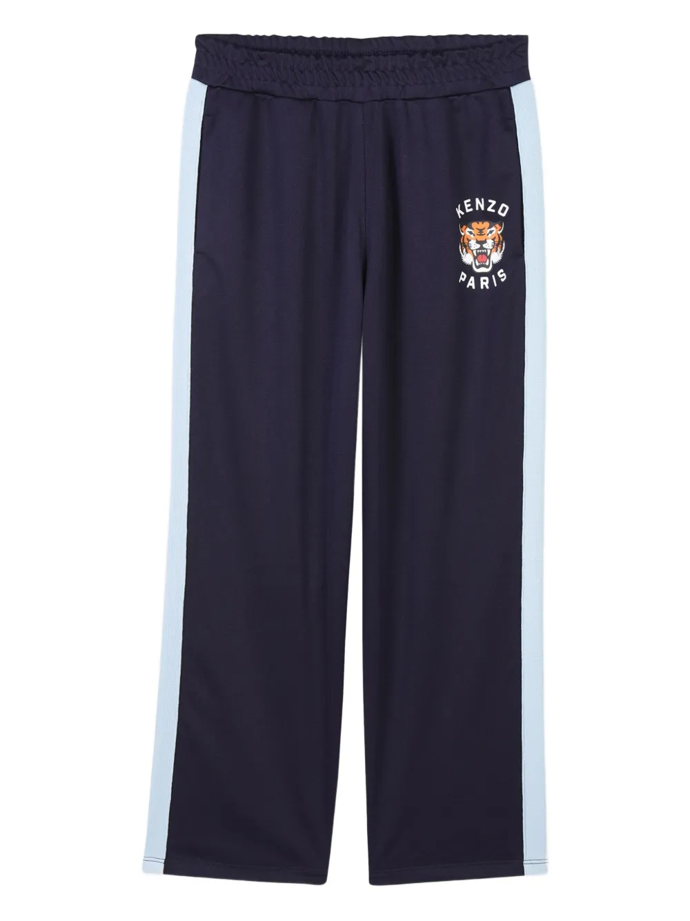 

Брюки с лампасами и вышивкой Kenzo Kids, синий