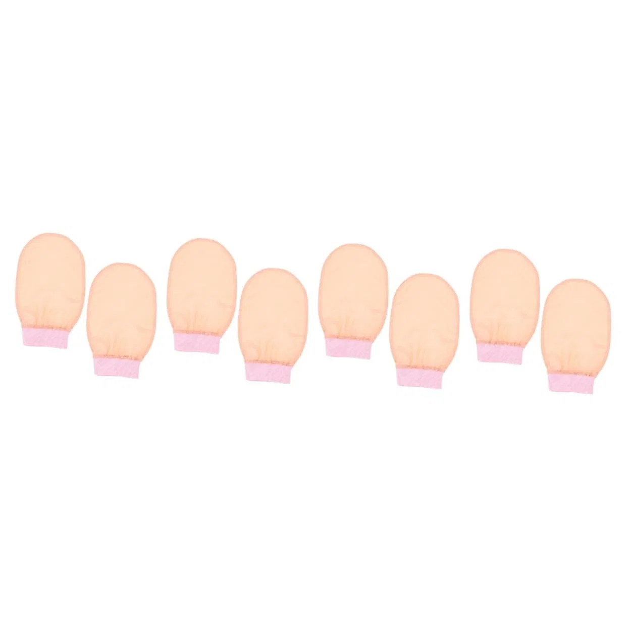 Эксфолирующие перчатки для душа Baluue, набор 8 шт, 24x15x1 см, розовые