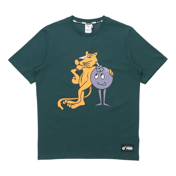 

Футболка x the hundreds tee printing round neck short sleeve green Puma, зеленый
