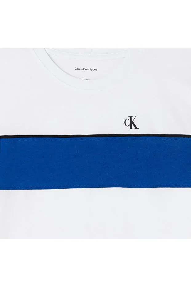 Детская футболка для девочек с цветовой блокировкой Calvin Klein, White — фото 2