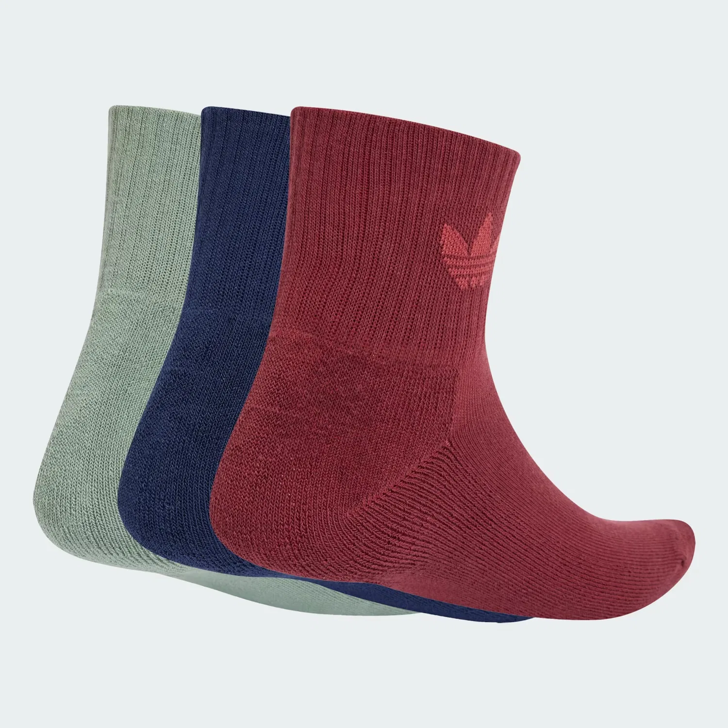Носки Adidas Originals темно-синего, мятного и карминно-красного цветов — фото 2
