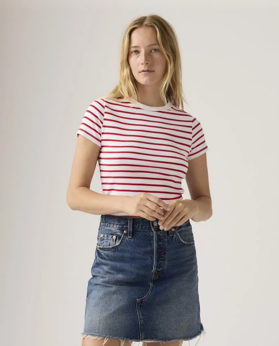 Женская футболка-кроп с коротким рукавом Levi's, Multicolor — фото 4