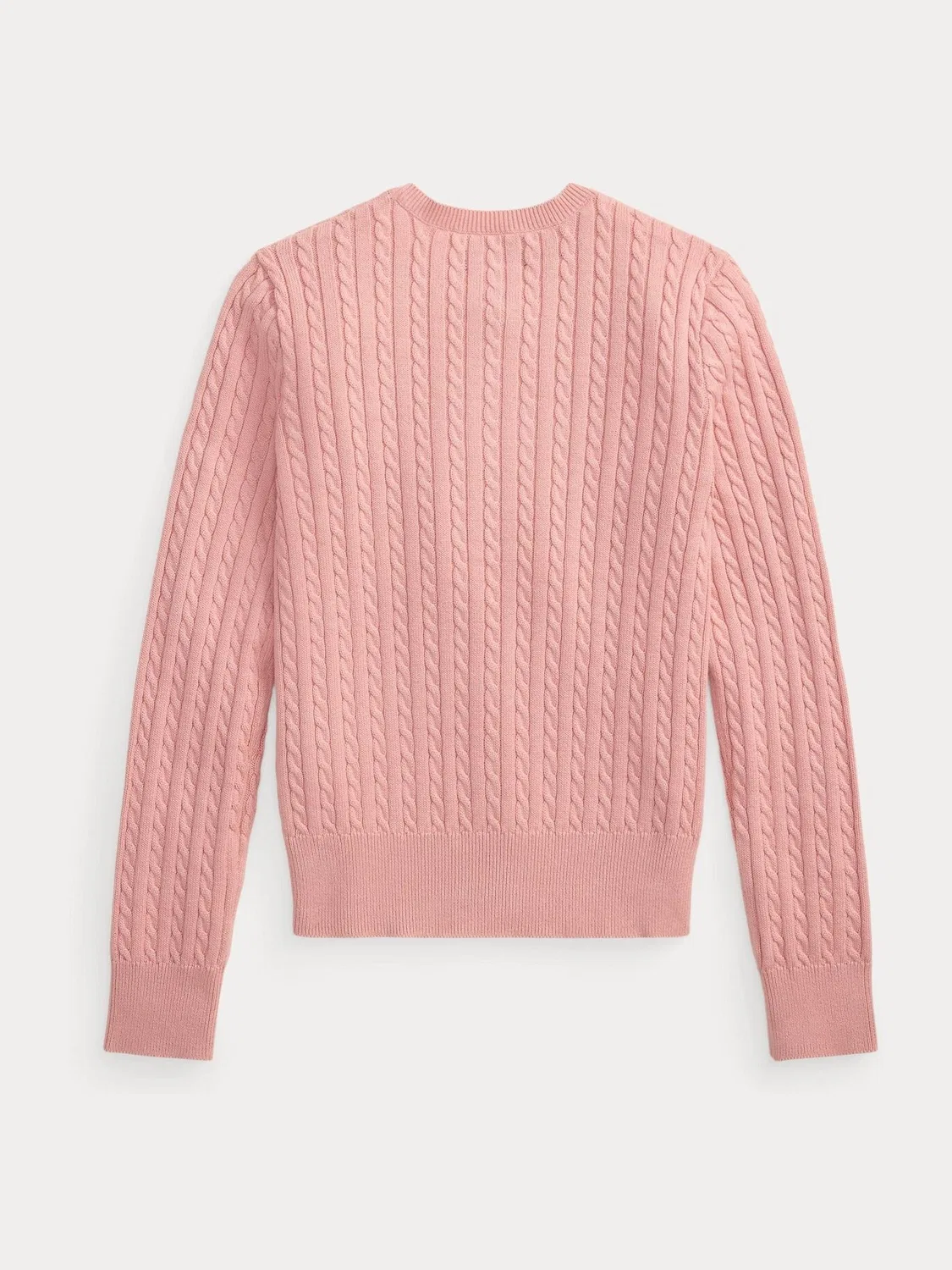 Кардиган вязаный с косами Polo Ralph Lauren, розовый — фото 2