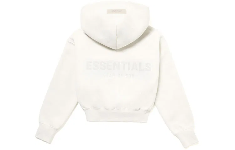 Детский свитшот с длинным рукавом Fear Of God Essentials, Beige Gray — фото 3