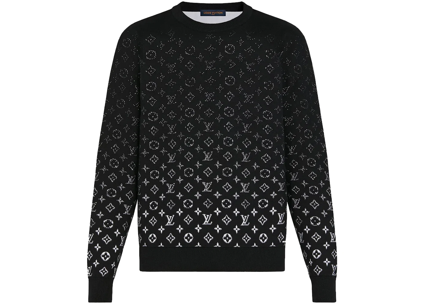 Мужской свитшот с градиентным принтом Crewneck Louis Vuitton, Black/White