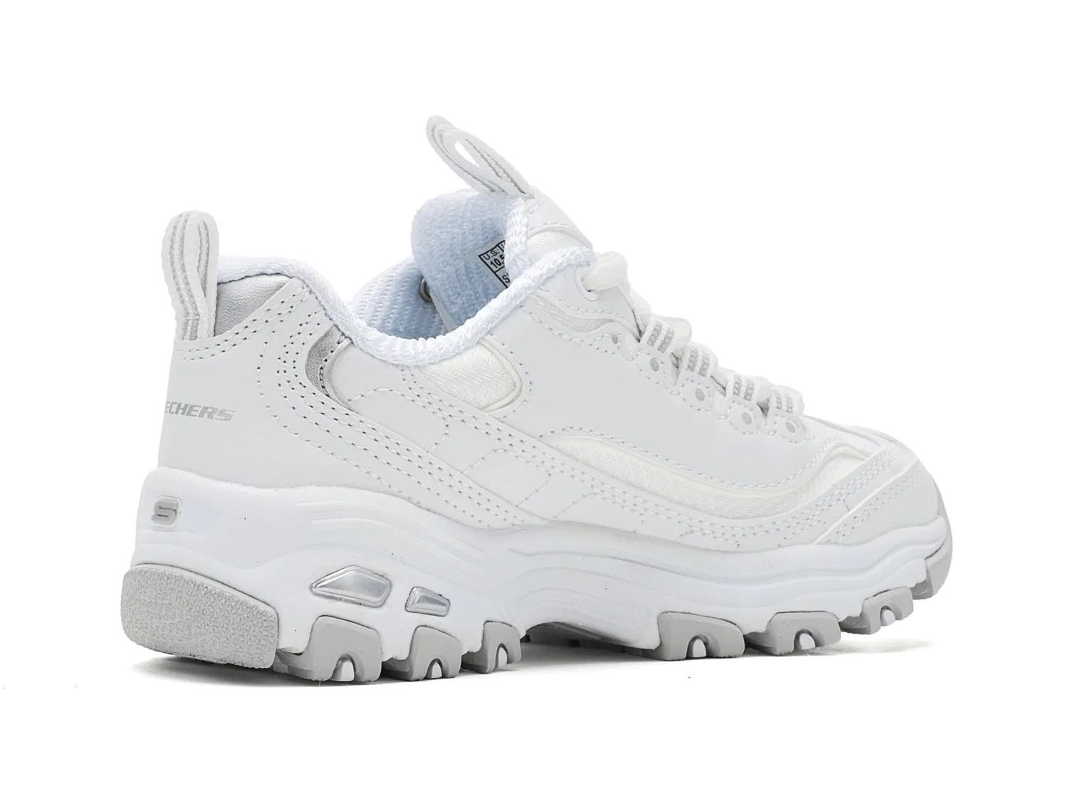 Кроссовки D'Lites 304155L (для маленьких и больших детей) Skechers Kids, White/Silver — фото 4